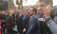 وزیر کشور و برادر روحانی در محل ریزش پلاسکو