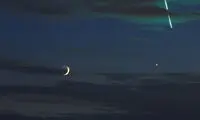 عکس شگفت انگیز از یک سنگ آسمانی سبز