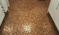 تصاویری از خانه‌ای با کف پوش سکه
