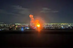 تصویری از انفجار در غرب تهران