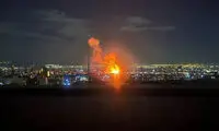 تصویری از انفجار در غرب تهران