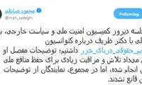 صادقی: توضیحات «ظریف» درباره خزر قانعمان نکرد