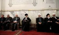 حضور رهبر انقلاب در ترحیم والده رئیس جمهور