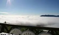 بالکنی رویایی بر فراز ابرها +عکس