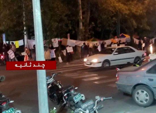 تجمع شبانه‌ی «نه به ماسک اجباری» در تهران