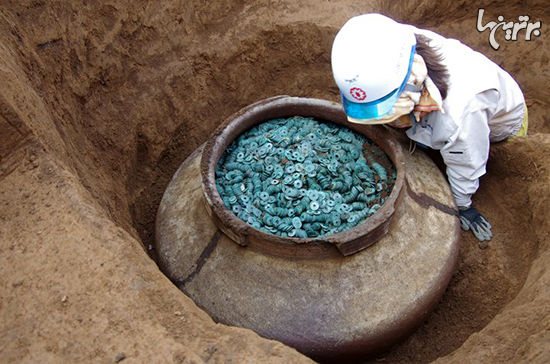 کشف ۲۰۰۰۰۰ سکه برنزی متعلق به یک سامورایی