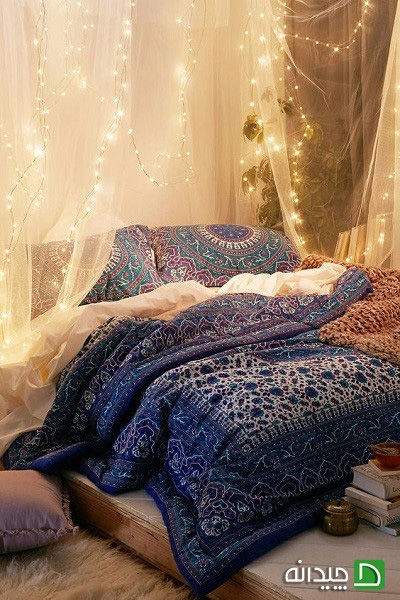 نورپردازی اتاق‎خواب، با ریسه‌های LED ستاره باران شوید!