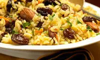 طرز تهیه پلوی کشمش و پسته