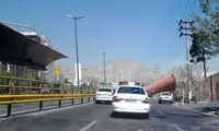عکس: تخلف رانندگی عجیب خودروی پلیس!