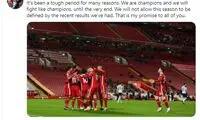 قول محمد صلاح به هواداران لیورپول