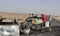 مرگ دردناک 5 نفر در تصادف 2 سمند 