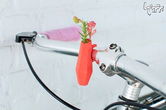 گلدان های مخصوص دوچرخه در فصل بهار