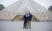 عکس یادگاری مکرون با بن‌ سلمان در موزه لوور