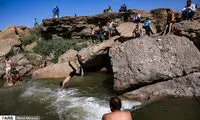شنا و آبتنی در رودخانه قُمرود