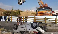 واژگونی مرگبار پژو ۲۰۶ در آزادراه تهران _ پردیس