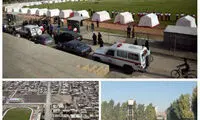 اسکان مردم در زمین‌های ورزشی کرمانشاه