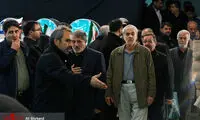 محسن هاشمی در مراسم تشییع شهدای آتش نشان