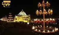 تصاویر بسیار زیبا از جشنواره رنگ و نور در هند