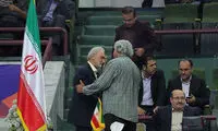 بازیگر معروف تماشاگر بازی والیبال ایران و روسیه