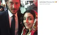 بازیگر زن ایرانی کنار فرانچسکو توتی در ایتالیا
