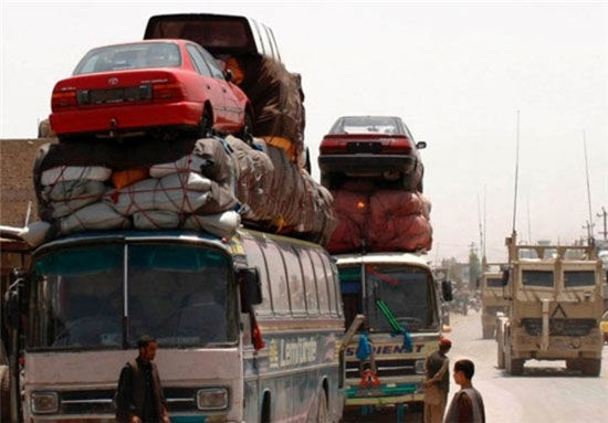 تصاویری جالب از حمل و نقل افغانستانی ها!