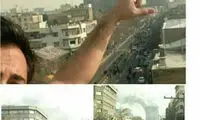 زشت‌ترین سلفی از حادثه ساختمان پلاسکو