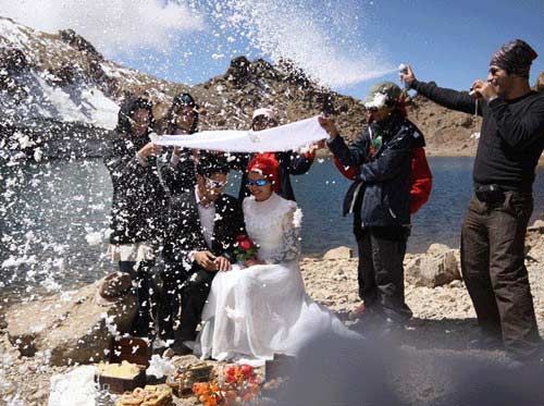 مراسم عروسی در سبلان/ گزارش تصویری