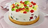 طرز تهیه چیزکیک ژله موزاییکی