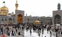 باران تابستانی در حرم مطهر امام رضا(ع)