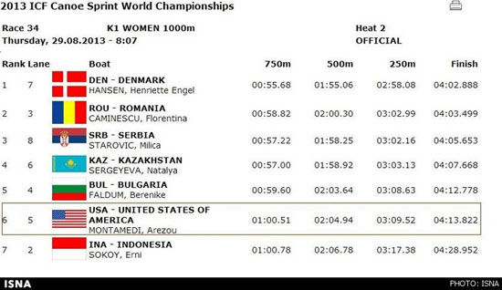 آرزو معتمدی در تیم ملی قایقرانی آمریکا!
