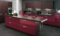 کابینت های فلزیِ طرح چوب برای آشپزخانه تان