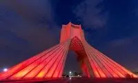 برج آزادی تهران قرمز می‌شود