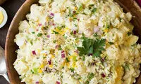 طرز تهیه سالاد سیب زمینی خامه ای کلاسیک