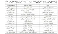 ۱۲ محقق ایرانی در بین دانشمندان پراستناد دنیا