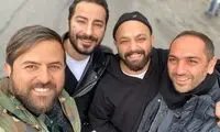 سلفی نوید و هومن در پشت‌صحنه «قورباغه»