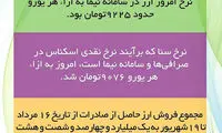 جزئیات نرخ ارز در سامانه نیما