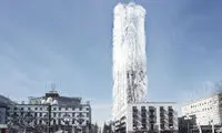 عجیب ترین آسمان خراش دنیا با پوشش مو!