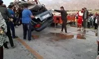 ۵ کشته در برخورد مرگبار پراید و کامیون