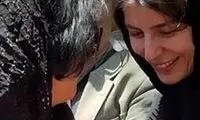  لبخند لیلا حاتمی در خاکسپاری مادرش سوژه داغ مردم شد