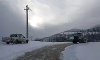 بارش برف و باران در جاده‌های گلستان