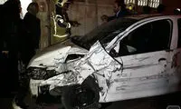 تصادف عجیب ۲۰۶ با پراید و عابر پیاده