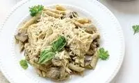 غذای فوری؛ پاستا با سس مرغ و قارچ