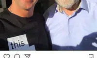 سلفی امین حیایی با قیصرِ سینما