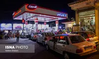 صف طولانی بنزین بعد از شایعه قحطی در گیلان