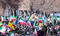 حضور عروس و داماد با لباس عروسی در مراسم جان‌فدایان