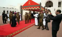 استقبال رسمی سلطان قابوس از روحانی