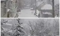 تصاویری از بارش برف سنگین در دربندسر تهران
