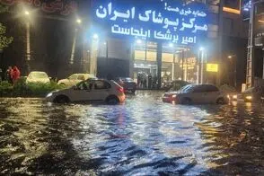 رشت غرق در آب باران شد!