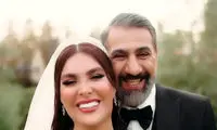 بازیگر شمعدونی و تازه عروسش در مراسم اکران سریال