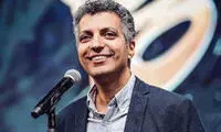 عادل فردوسی‌پور در کنار کوچک‌ترین مرد سینما